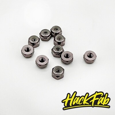 Losi Mini-T 2.0/Mini-B 2mm Aluminum Lock Nuts (10) (Gun Metal)