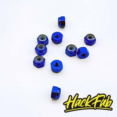 Losi Mini-T 2.0/Mini-B 2mm Aluminum Lock Nuts (10) (Dark Blue)