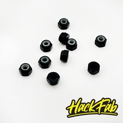 Losi Mini-T 2.0/Mini-B 2mm Aluminum Lock Nuts (10) (Black)