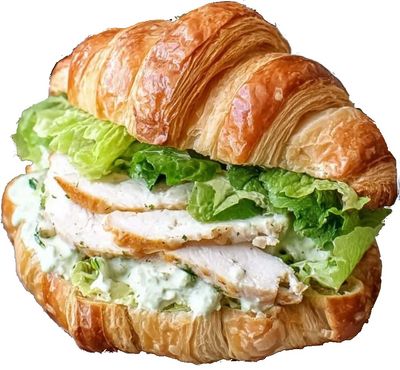 CROISSANT, CHICKEN HALAL, LETTUCE &amp; DRESSING CHIVES
