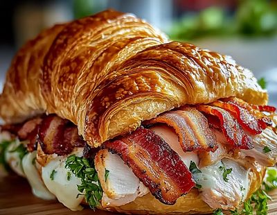 CROISSANT, CHICKEN, GRILLED BACON &amp; CHIVES DRESSING