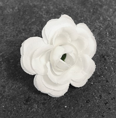 Mini tekoruusu-kukkapää, valkoinen