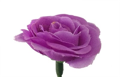 Mini tekoruusu-kukkapää, violetti Mini tekoruusu-kukkapää, violetti