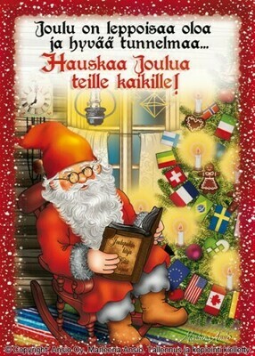 Joulukortti Marleena Ansio: joulupukki Joulukortti Marleena Ansio: joulupukki