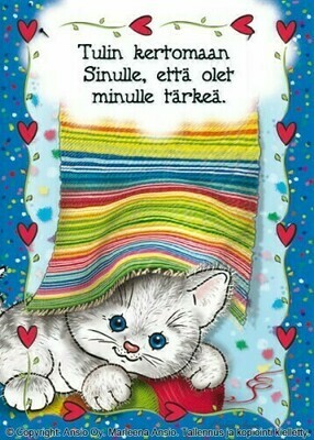 Kortti Marleena Ansio: suloinen kissa Kortti Marleena Ansio: suloinen kissa