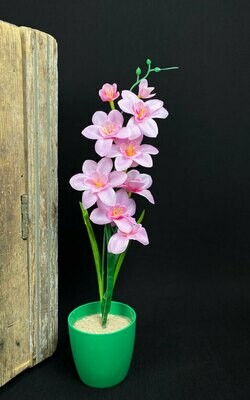 Orkidea keinotekoinen kukka, vaaleanpunainen
