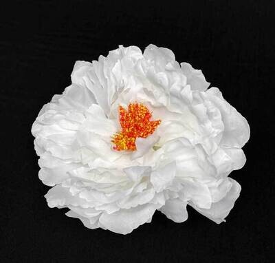 Pioni kukkapää, valkoinen keinotekoinen kukka