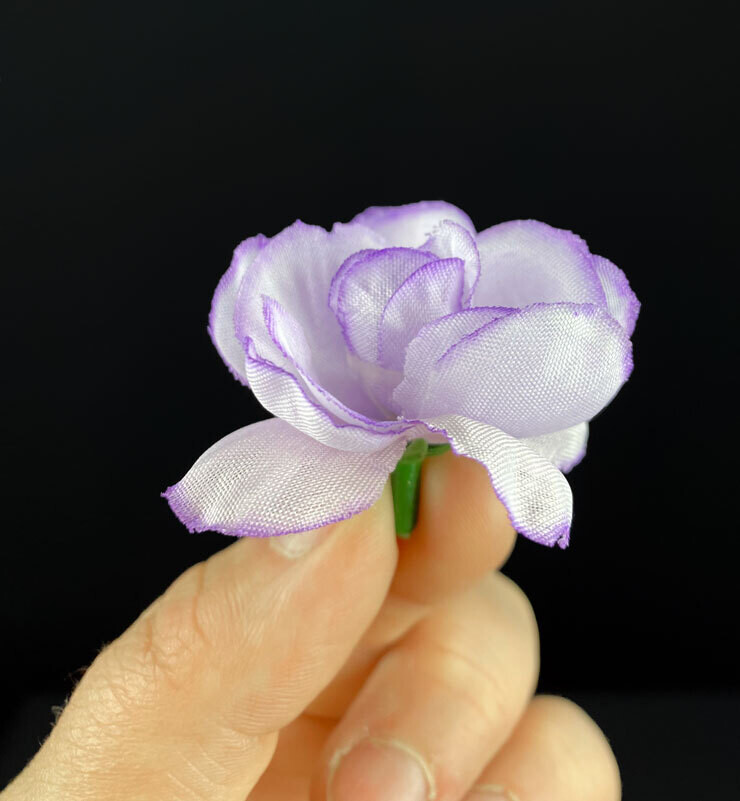 Miniruusu tekokukkapää, violetti