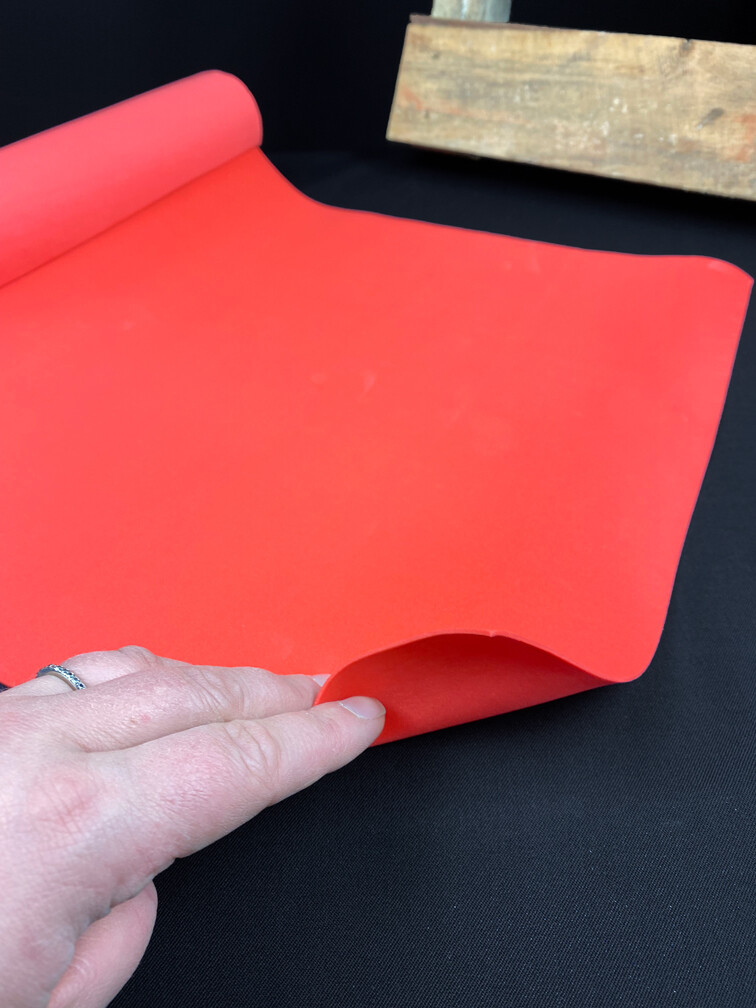 Punainen foam-kangas, 40 x 40cm