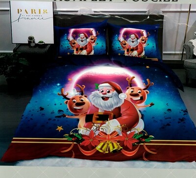 Joulupukki pussilakanasetti 160 x 200cm Joulupukki pussilakanasetti 160 x 200cm