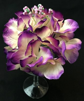 Hortensia-kukkapää, kerma/violetti Hortensia-kukkapää, kerma/violetti