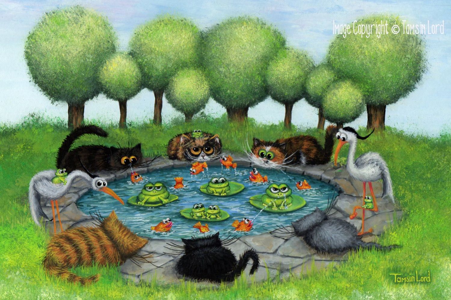Original Painting: 'Down at the Pond'