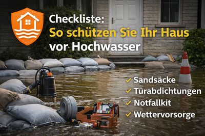 Checkliste: So schützen Sie Ihr Haus vor Hochwasser