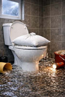 Wasser kommt durch die Toilette hoch: Was tun?