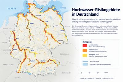 Hochwasser-Risikogebiete: Wie gefährdet ist Ihr Zuhause?