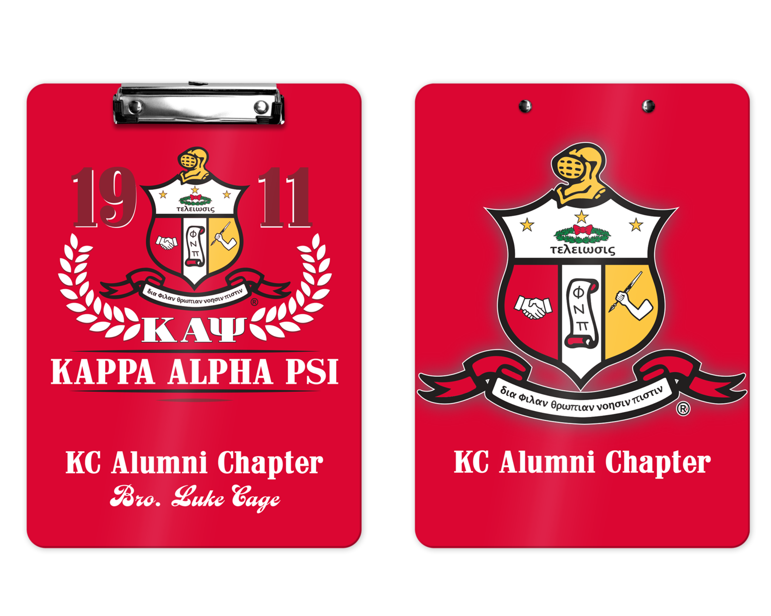 Kappa Alpha Psi® Executive Clip Board (Set of 2) - Fully Personalized