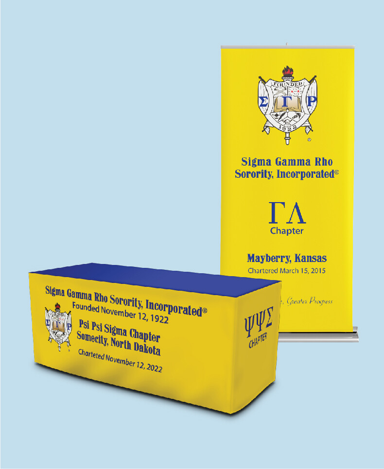 Sigma Gamma Rho®  - Table Cover + Roll Up Banner