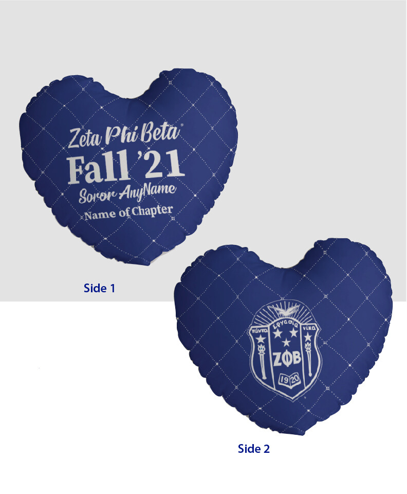 Zeta Phi Beta - Heart Shaped Pillow