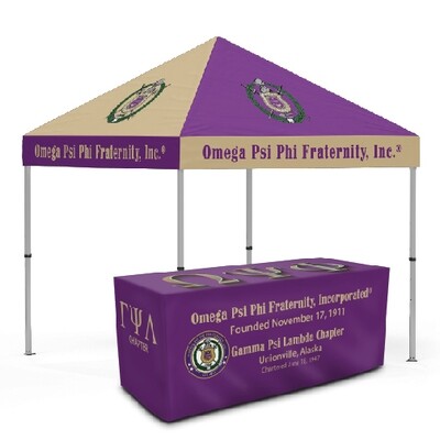 Omega Psi Phi® - Table Cover + 10x10 Tent