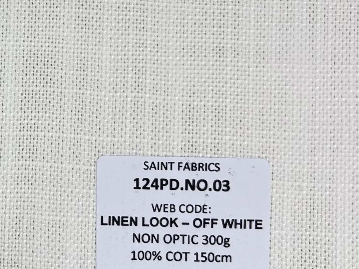 LINEN LOOK - OFF WHITE