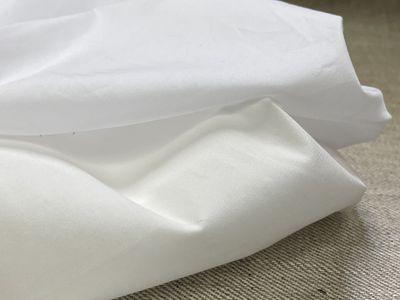 100% COTTON POPLIN WHITE &amp; OFF WHITE