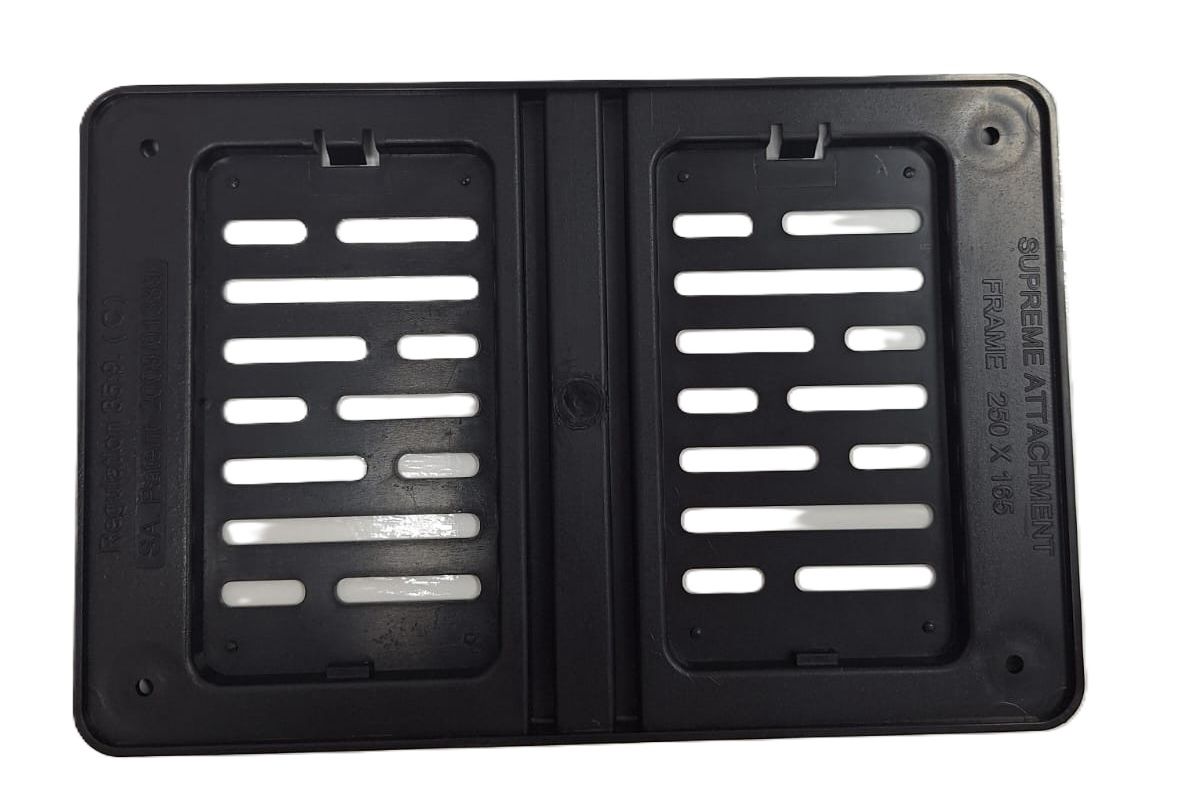 SUPER DELUX NUMBER PLATE HOLDER. SIZE 250MM X 165MM (SMALL SQUARE)