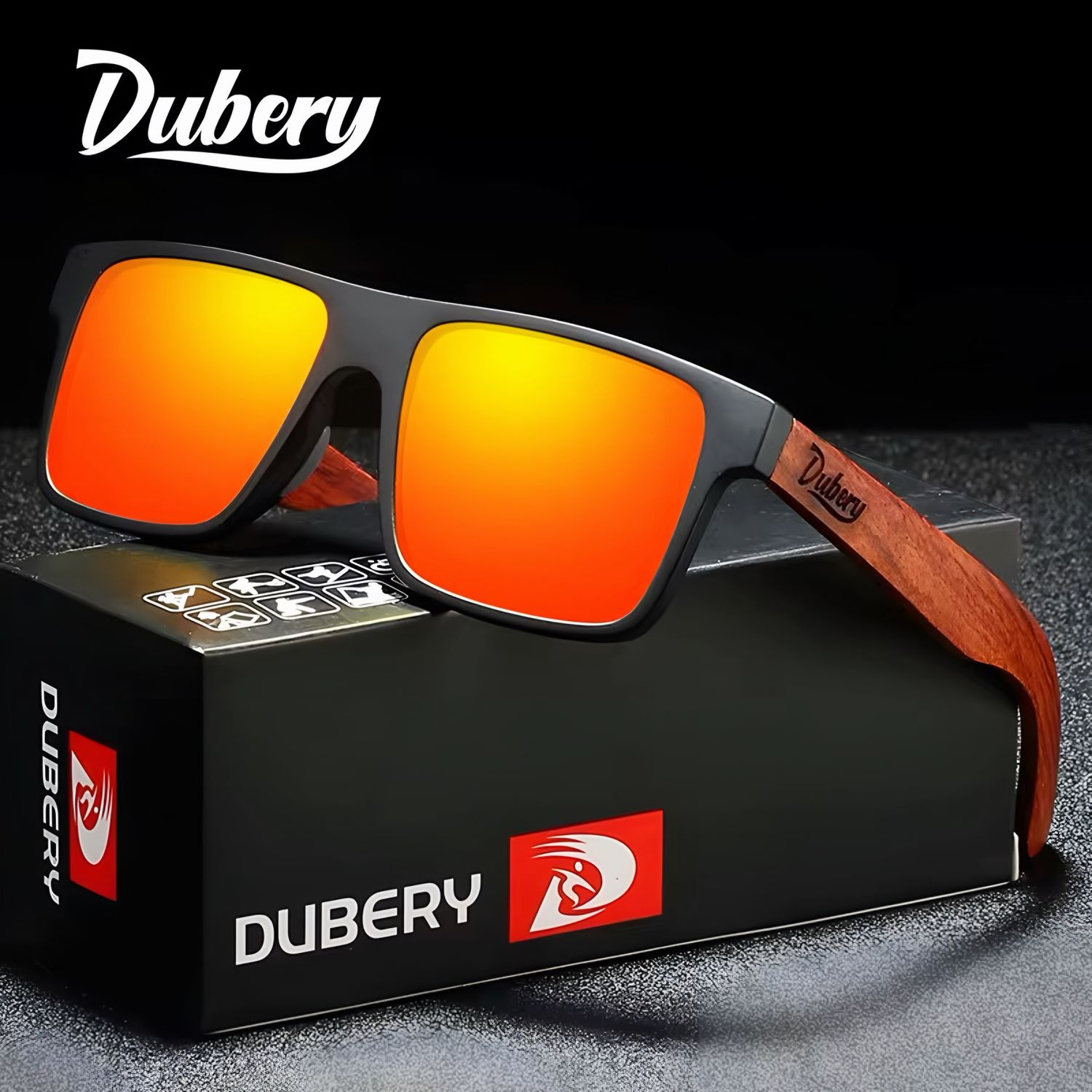 Okulary Przeciwsłoneczne DUBERY Wood Orange