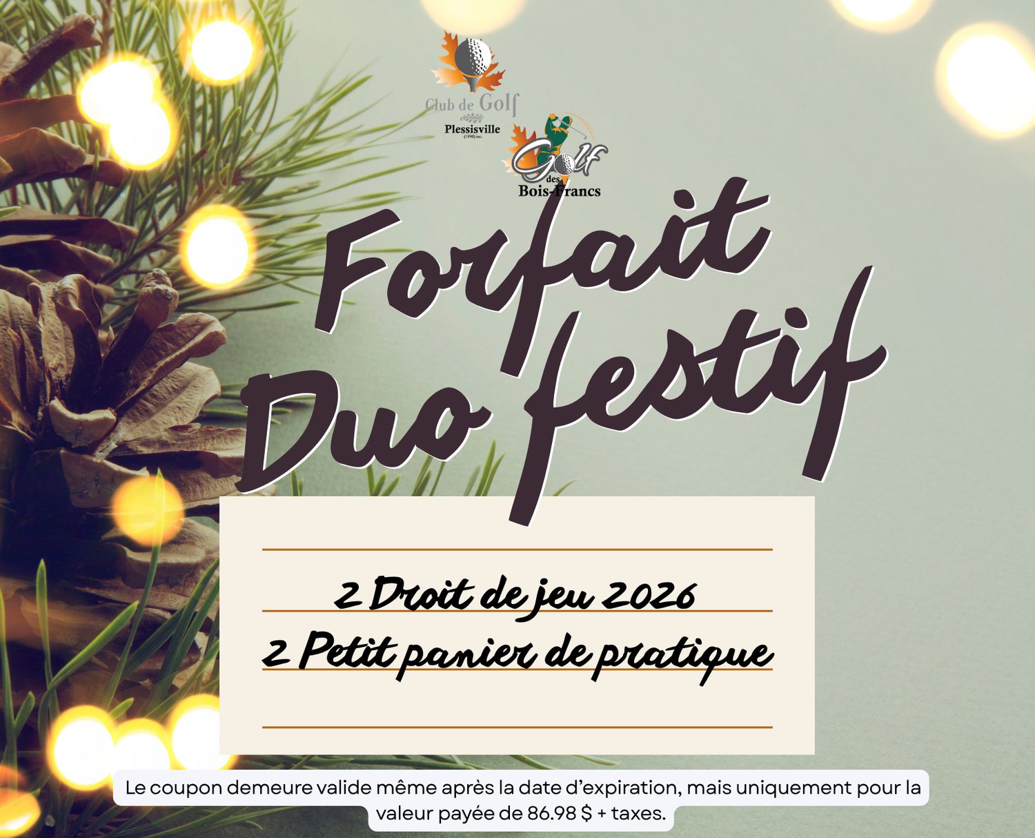 ⛳️ Forfait Duo – Festif