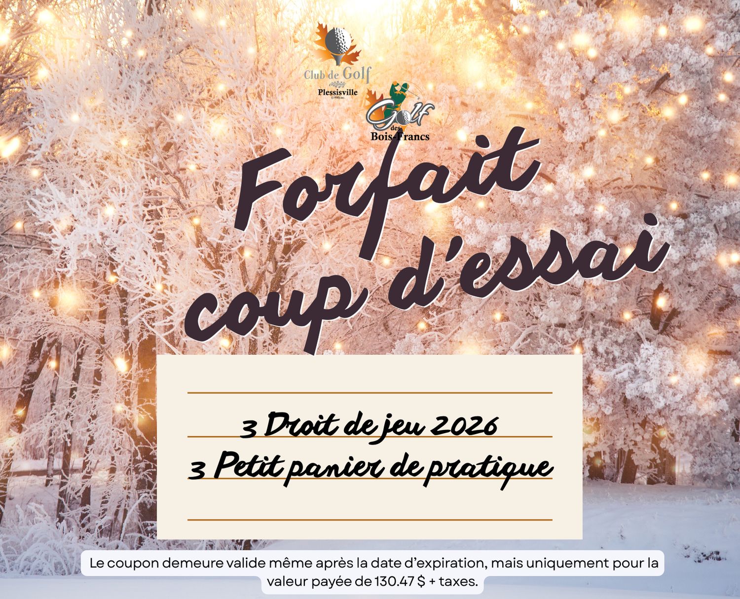 ⛳️ Forfait Coup d’Essai