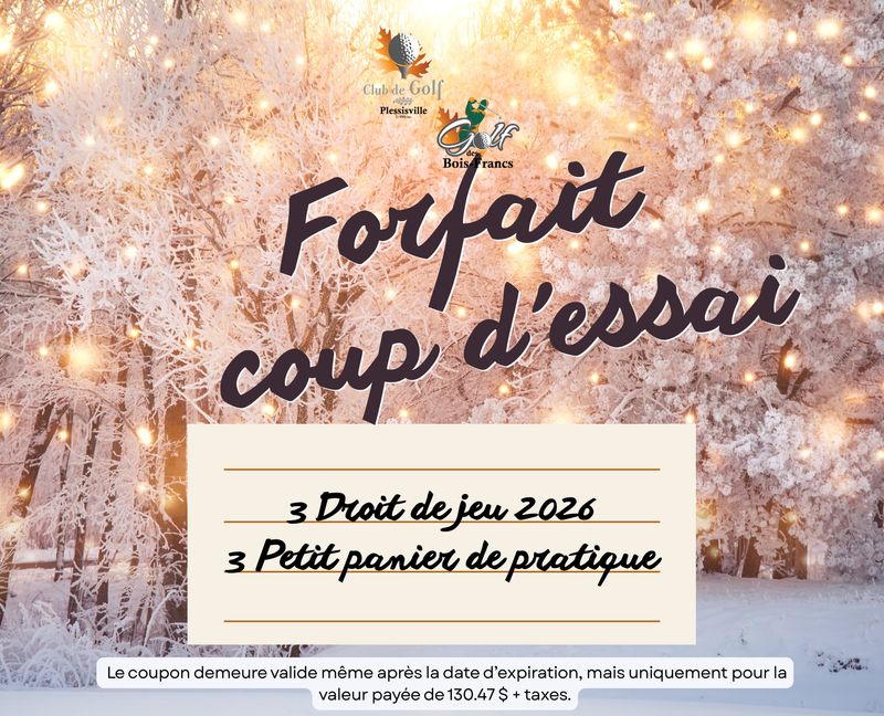 ⛳️ Forfait Coup d’Essai