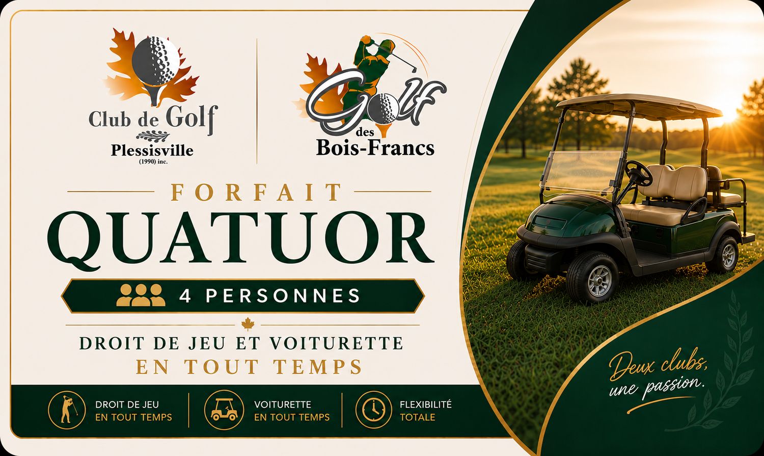 Forfait pour 4 personnes 2026