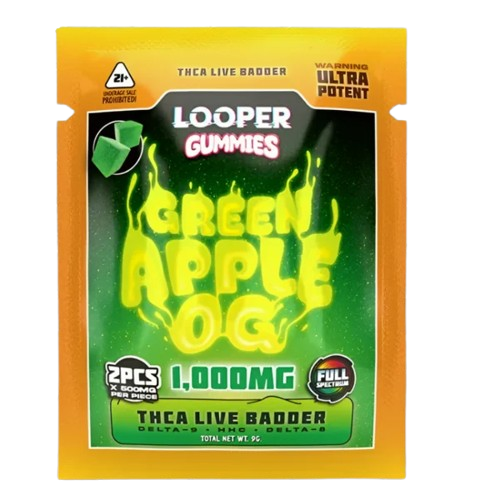 Looper Gummies, Option: Green Apple Og
