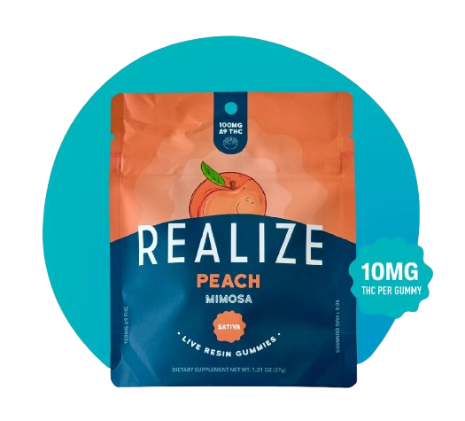 Realize Live Resin Gummies 100mg, Option: Mimosa