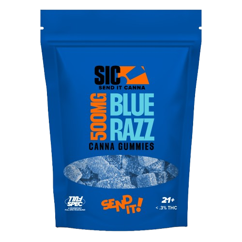 Send It Canna Gummies 500mg, Option: Blue Razz