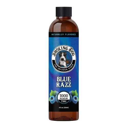 Smoking Dog THC Syrup, Option: Blue Razz 1000mg THC Syrup
