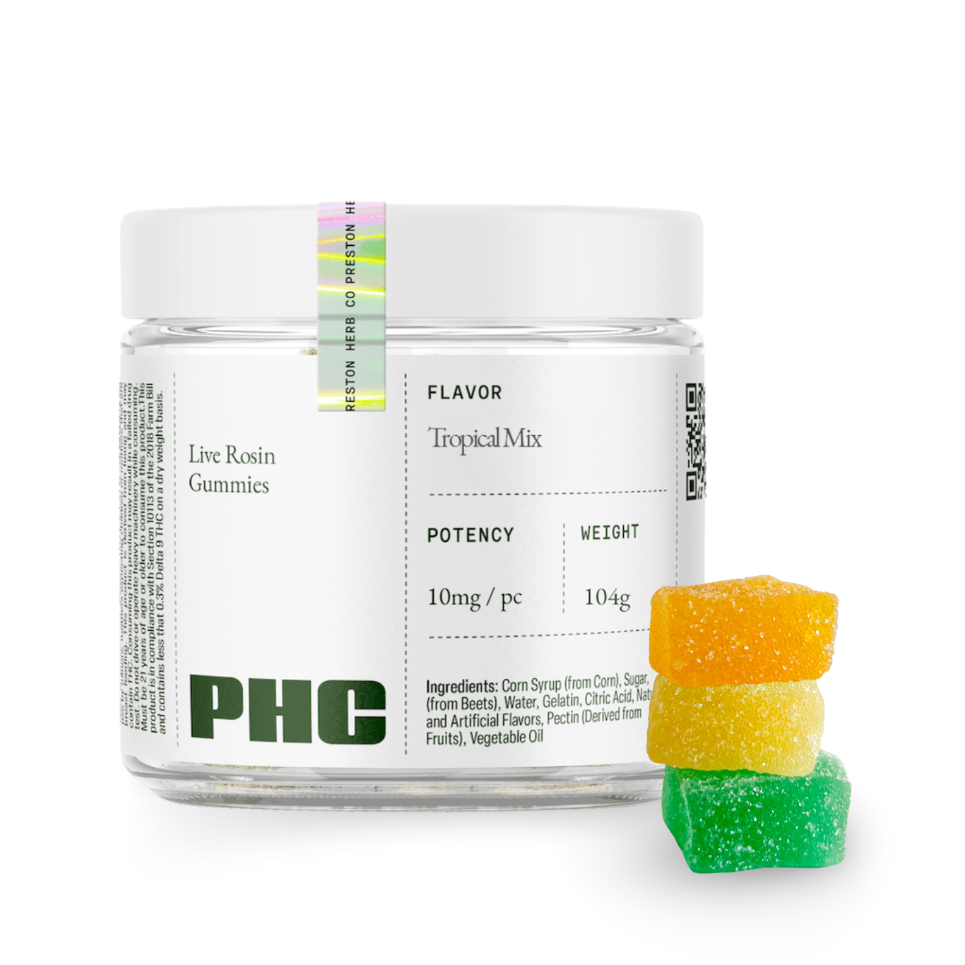 PHC Gummies 10ct, Option: Tropical Mix