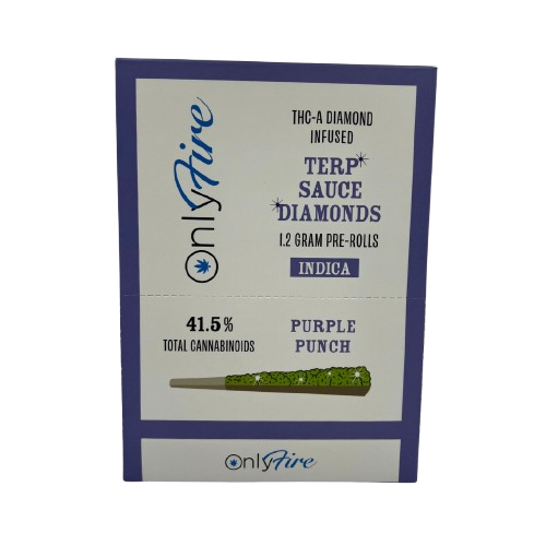 OnlyFire Diamond Infused Pre Rolls, Option: Purple Punch