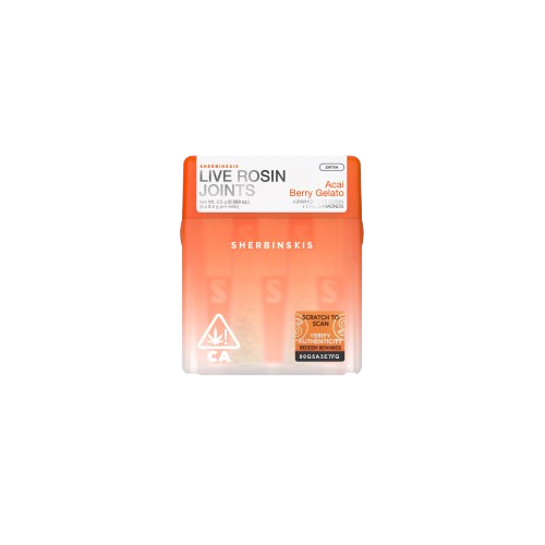 Sherbinskis THCA Live Rosin Joints, Option: Acai Berry Gelato (S)