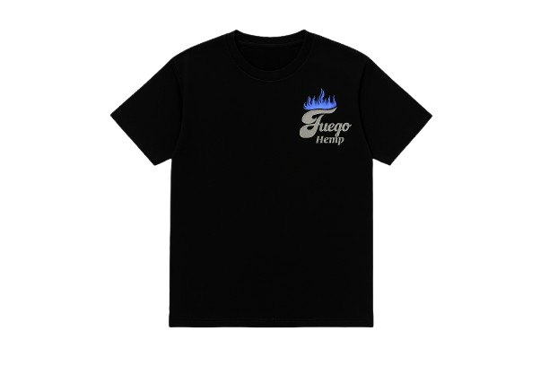 Fuego Shirt, Option: Black w/ Grey Lettering (M)