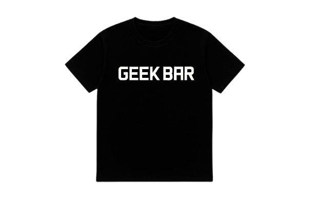 Geekbar Shirts, Option: Polo Black w/ White Lettering (1of1)
