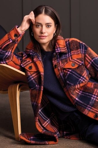 DROP SHOULDER SHACKET-BURNTORANGE