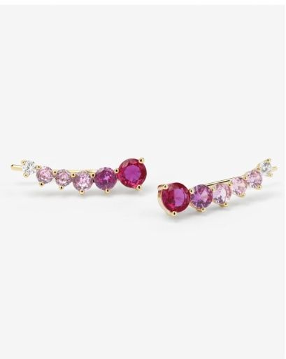 Not Your Basic Ombre Ear Crawler, Size: O/S, Colour: GOLD-PINK, Season: JULY24