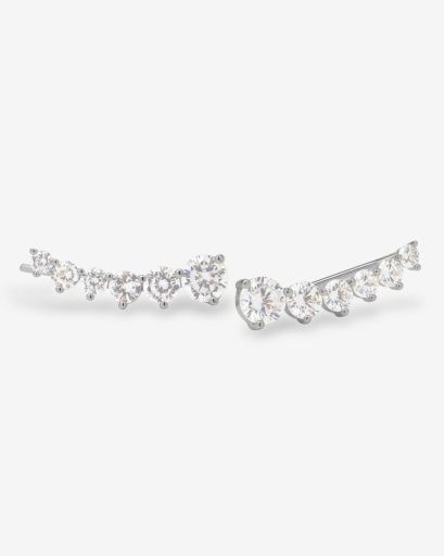 Not Your Basic Ear Crawler, Size: O/S, Colour: SILVER-WHITE, Season: JULY24