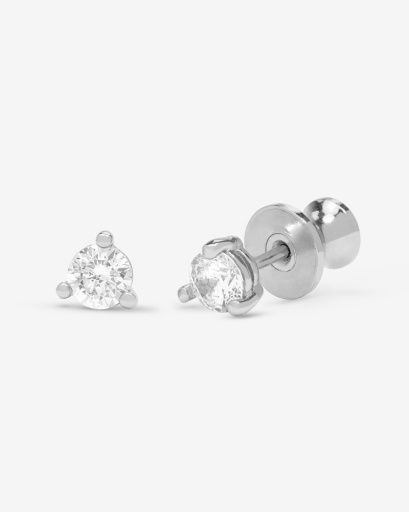 Not Your Basic 4mm Studs, Size: O/S, Colour: SILVER-WHITE, Season: AUG24