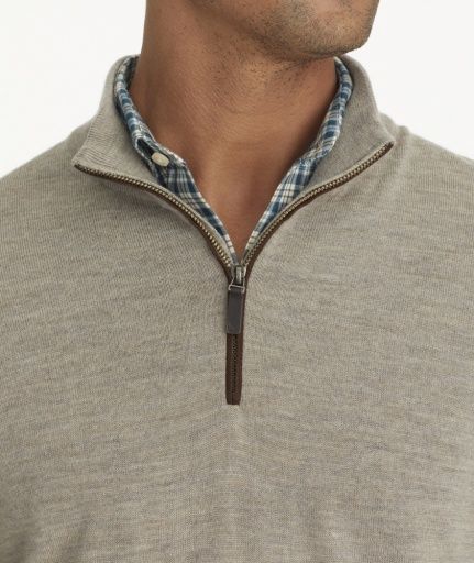 BELGUARDO MERINO WOOL SWEATER W/ SUEDE