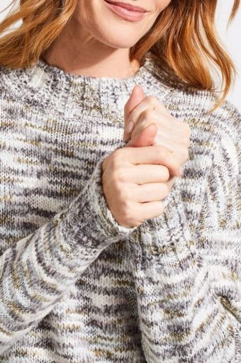 L/S MOCK NK SWEATER-ALOE