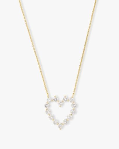 She&#39;s an Icon Baby Heart Necklace, Size: O/S, Colour: GOLD-WHITE, Season: CORE