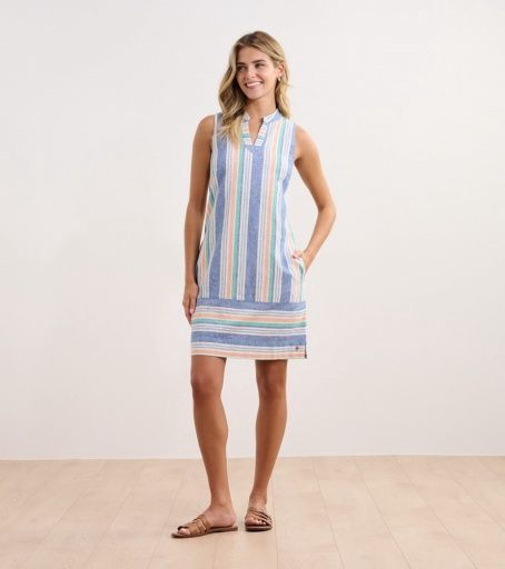 marin shift dress - dusk stripes