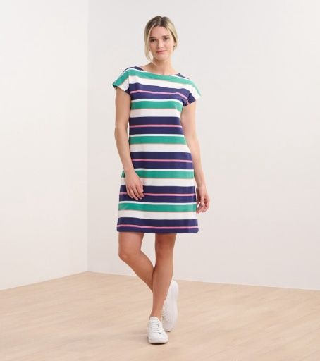 capri dress - spring sea stripes