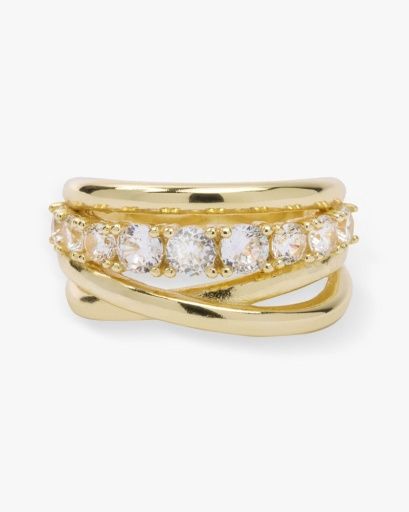 Oh She Fancy Stacked Diamond Ring, Size: 8, Colour: GOLD, Season: CORE